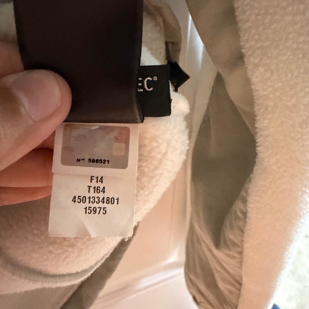 The North Face Denali Polartec Fleece Jacket Cream White/Gray Women M T164 F14 - Picture 6 of 9